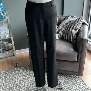 New Lafayette 148 New York Manhattan Checkered Pattern Pants Size 6 in Black